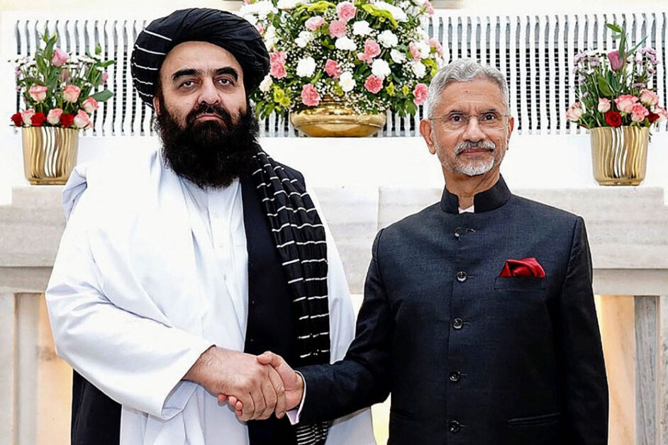 Indian and Afghan foreign ministers meet in New Delhi 2025.