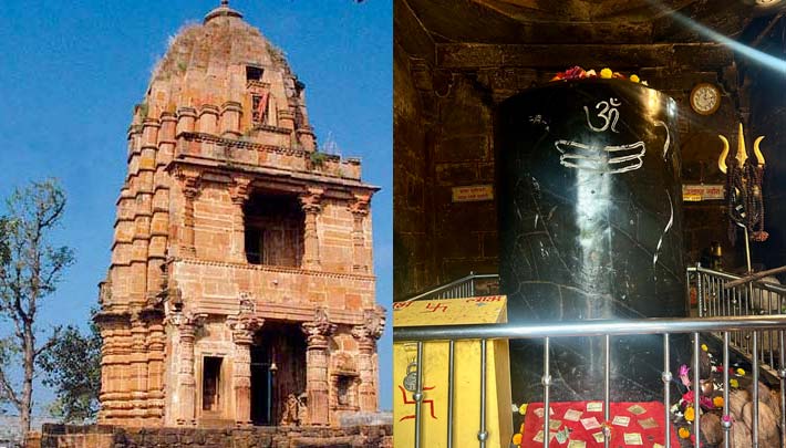 Ancient Gauri Somnath Temple with massive Shivlinga in Omkareshwar