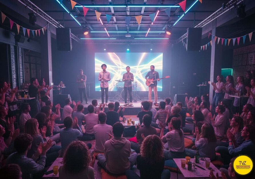 Gen Z-focused bhajan performance in intimate acoustic setting