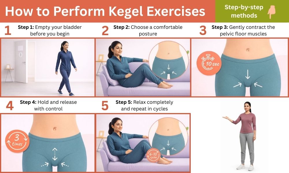 Step-by-step pelvic floor exercises for beginners