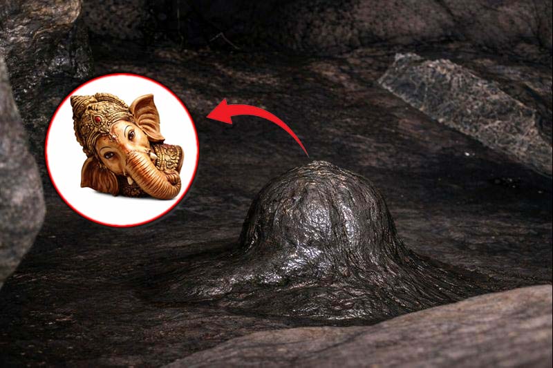 Adi Ganesha rock formation inside Patal Bhuvaneshwar cave