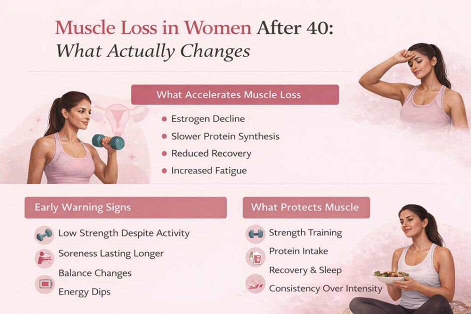 Woman over 40 doing strength training at home