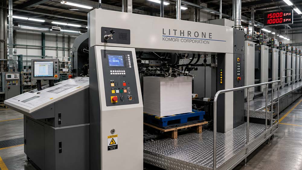 Advanced web offset press control system with industrial automation and HMI.