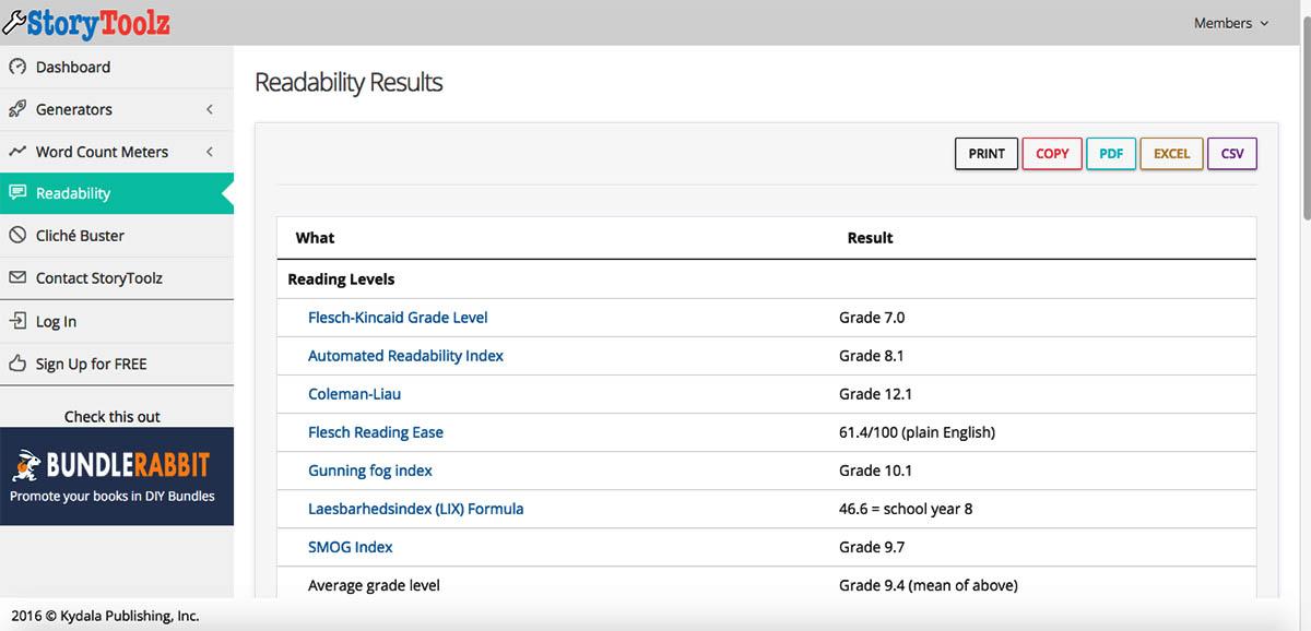 Check Readability with STORYToolz. Must-Have Awesome Tools For Bloggers