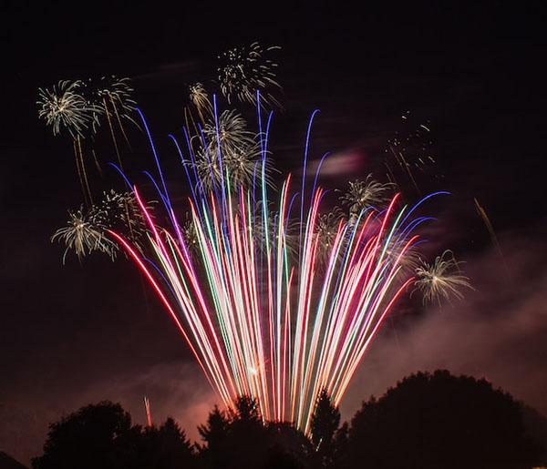 Celebrating Independence day with firecrackers