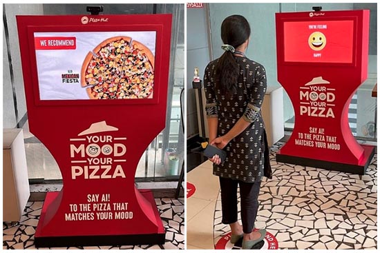 Mood detection pizza: luring domestic customers. 