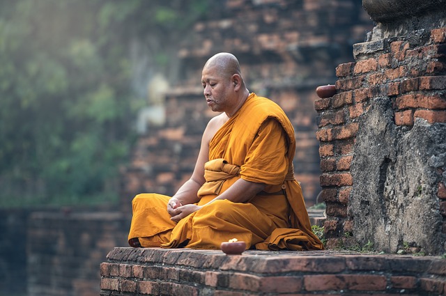 Buddhist monks find daily solace in meditation bell rituals.