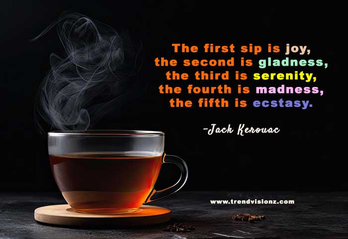 Tea Quote: Savoring tranquility, one cup at a time. ☕