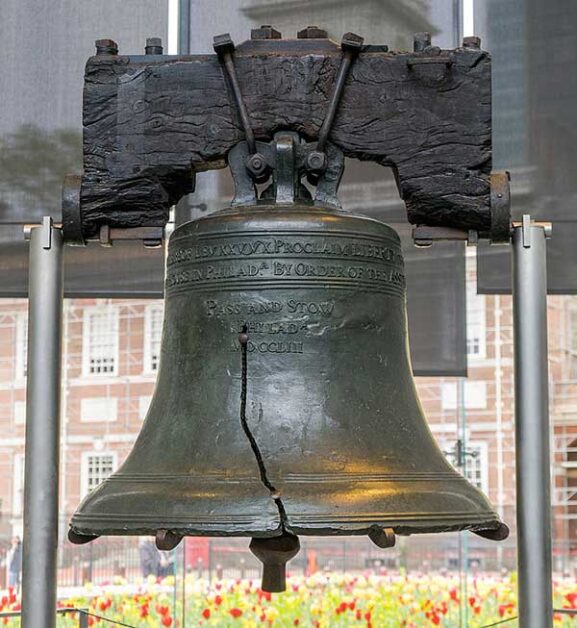 big bell chimes that have echoed through cultures : The Liberty Bell, Philadelphia