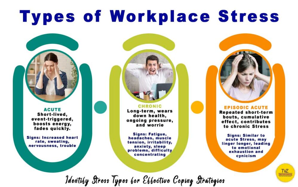 Infographic depicting various types of workplace stress.