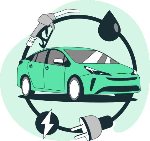 Hybrid cars meaning: Synergy of electric and fuel in hybrid vehicles