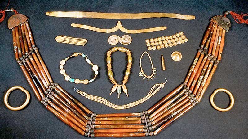 Exquisite ancient jewelry unearthed at Mohenjo-daro, Indus Valley