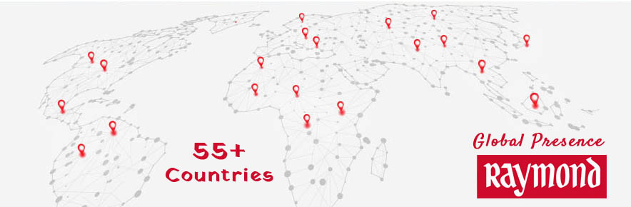 Raymond's Global Presence: Reach 55+ Countries Worldwide