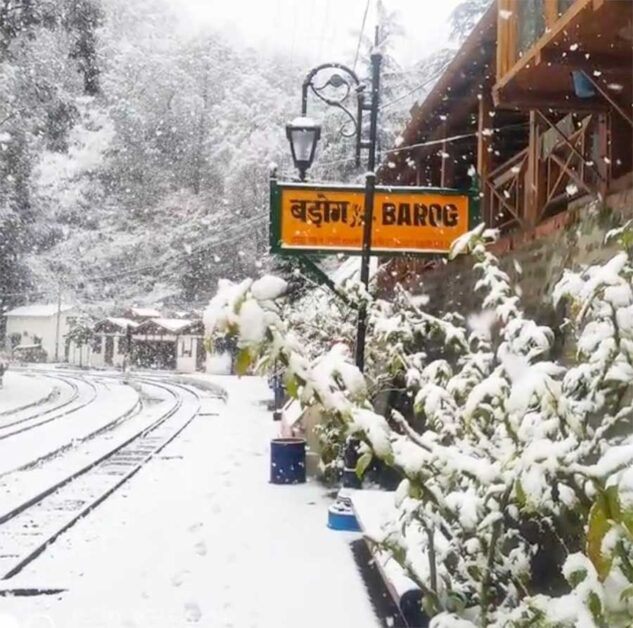 Snowfall in Barog in Winters