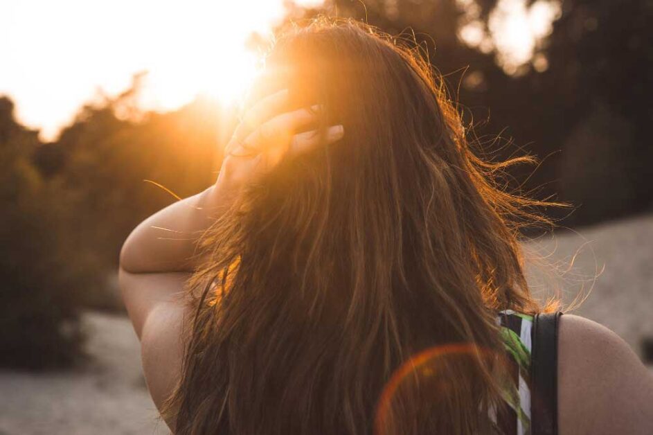 UV rays causing damage to healthy hair