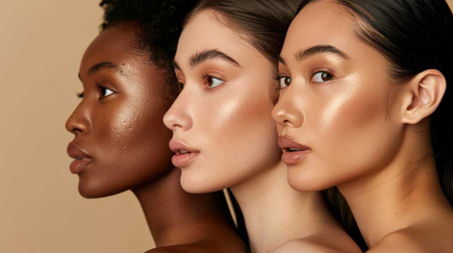 Various skin tones and shades displayed.