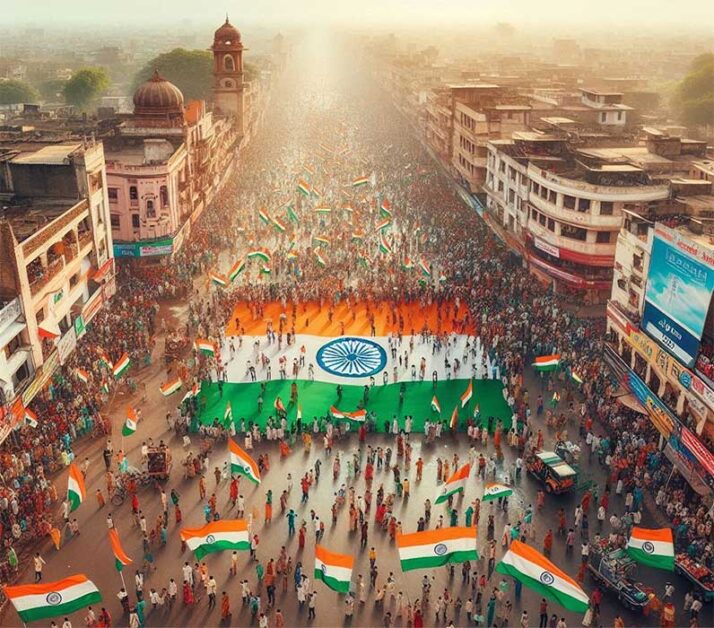 India Independence Day: People rejoicing as a vibrant festival of freedom.