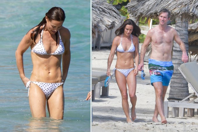 Traveling couple- Pippa Middleton enjoying a sunny day in St. Barts.