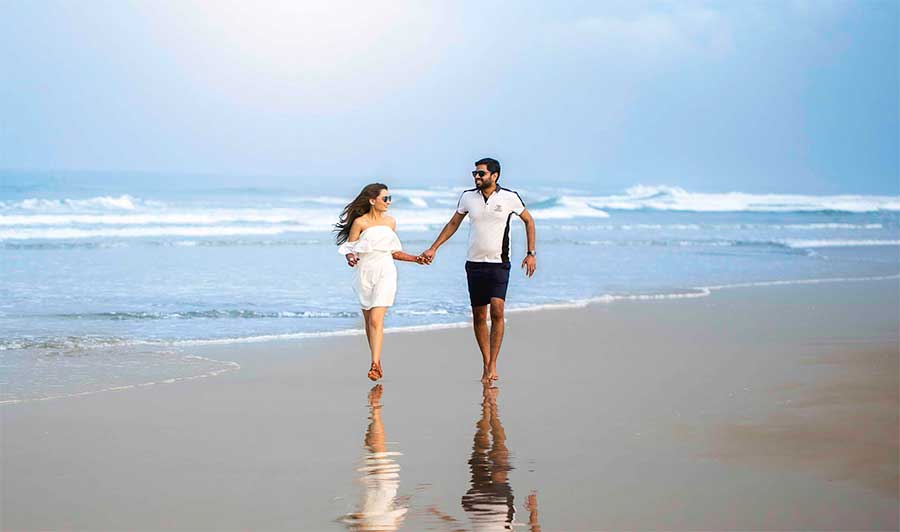 Couples travel to enjoy an Early Moon getaway on Goa's beaches.
