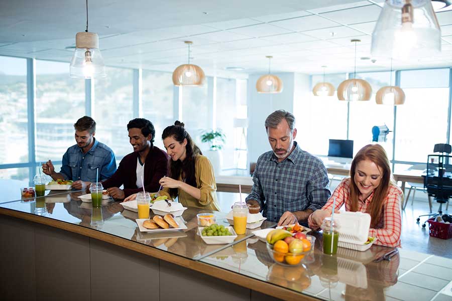 Team sharing a healthy meal offers unique Business Idea