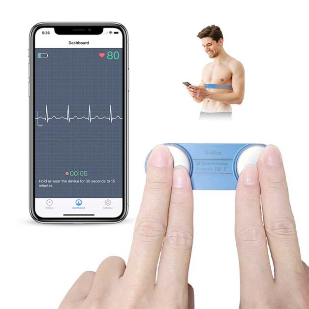 Wearable ECG monitor enhancing patient health monitoring and security.