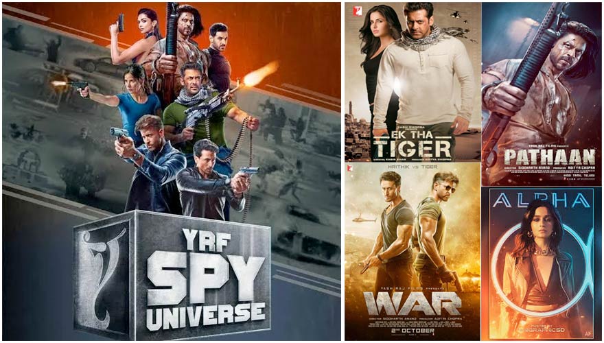 YRF Spy Universe showcasing iconic Bollywood action-thriller movie franchises