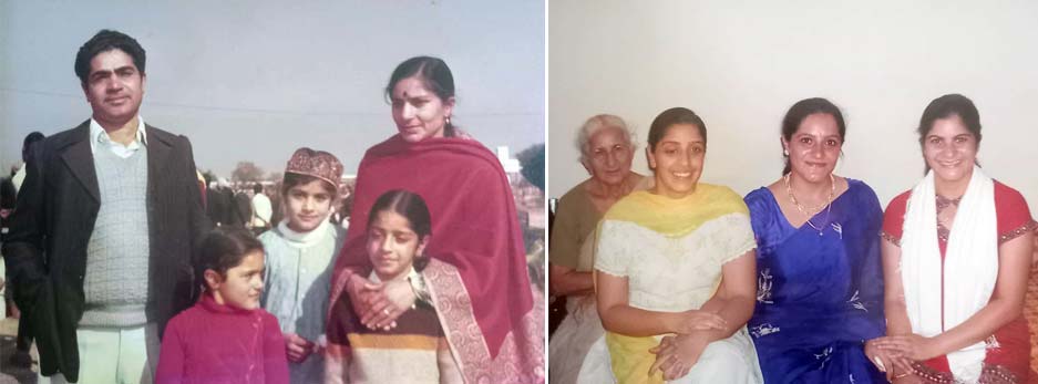 Childhood photo of Bhavana Mehra with her parents and siblings and grandmother