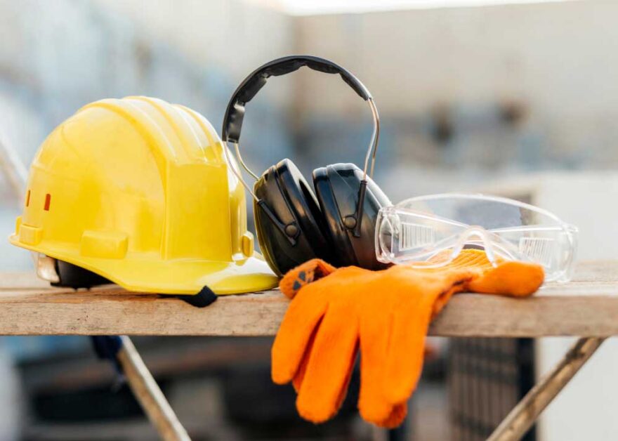 Employees following workplace safety guidelines for a healthy work environment.