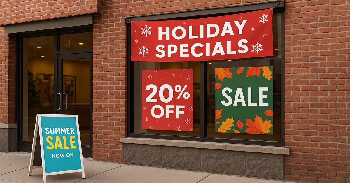 Seasonal Promotions: Boost Sales with Eye-Catching Banners & Signs ...