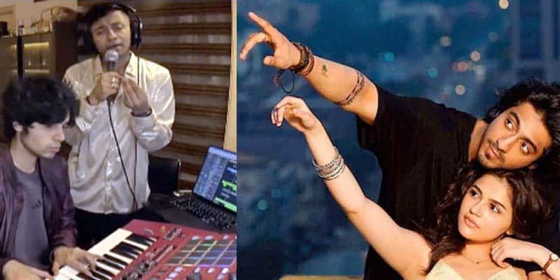 RJ Kisna and Anshuman Sharma during recording of AI version of Saiyaara song