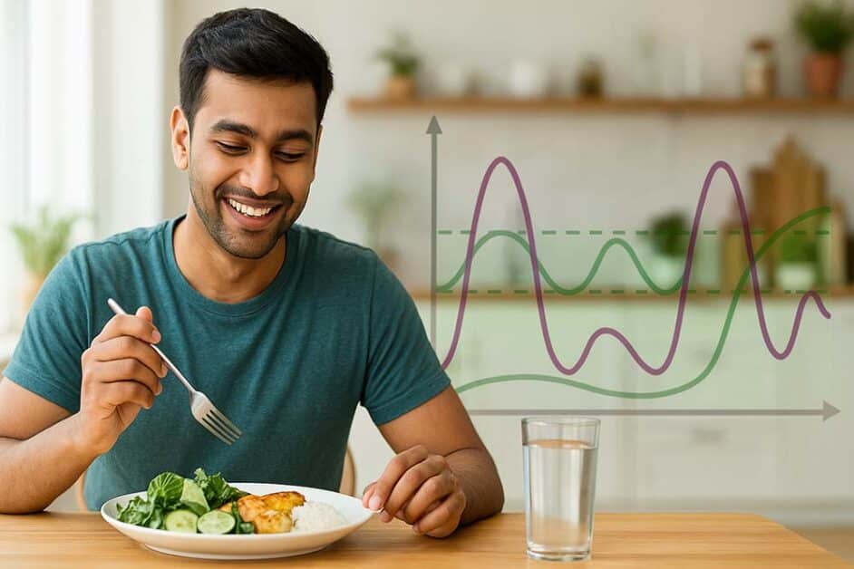 Smart Indian male enjoying nutrient sequencing for better health