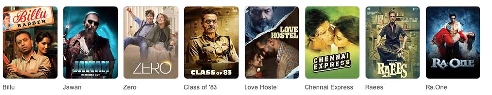 Collection of films produced by Shah Rukh Khan’s Red Chillies Entertainment