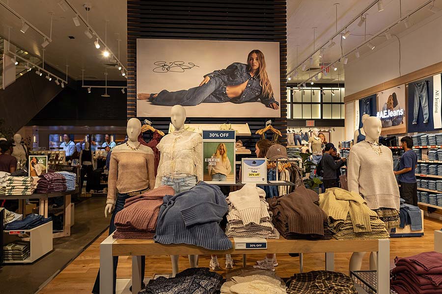 Sydney Sweeney on American Eagle Times Square campaign billboard in New York.