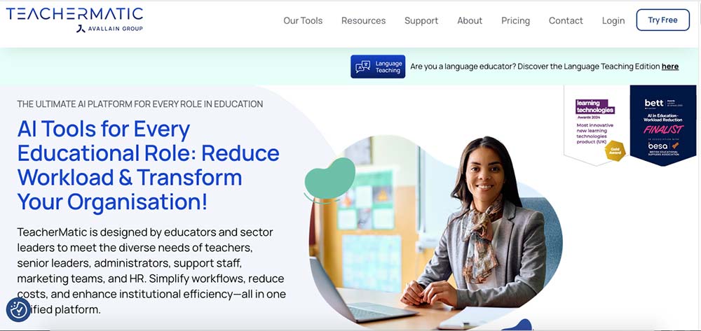 TeacherMatic AI tool improving efficiency and reducing workload in education