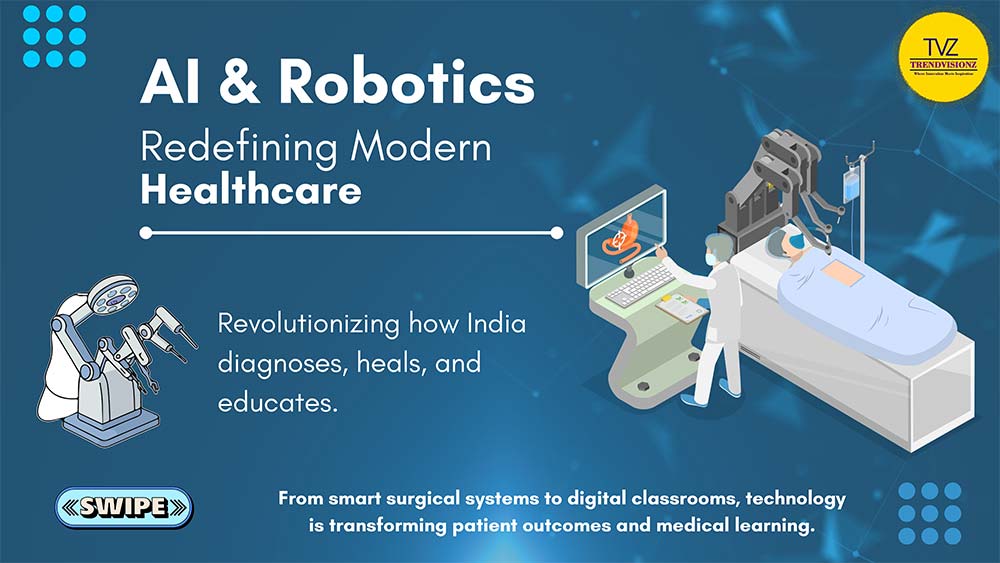 Explore how AI and robotics are revolutionizing healthcare in India—reshaping diagnostics, surgery, and education through technology and compassion.
