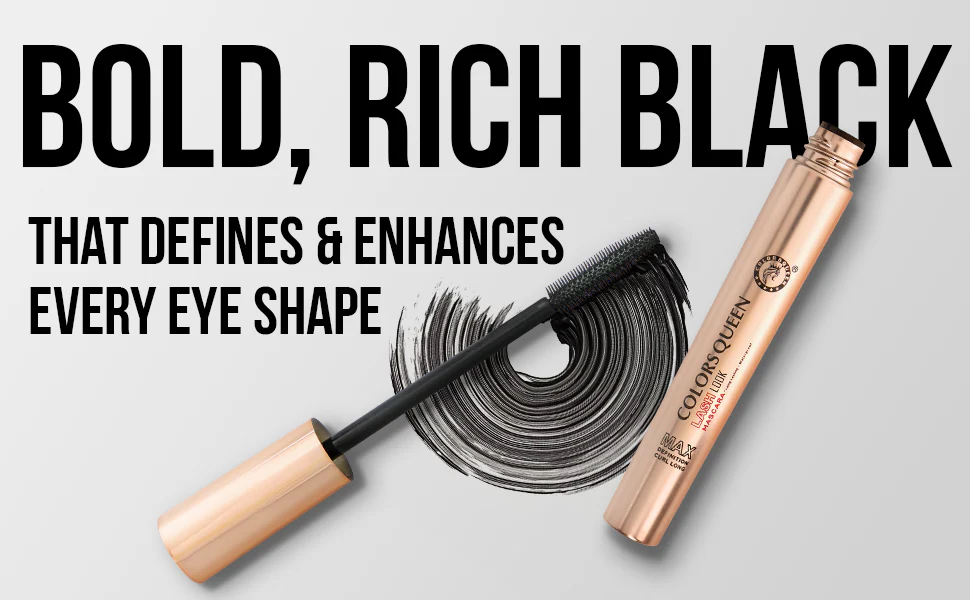 black volumizing mascara enhancing lashes with bold rich definition