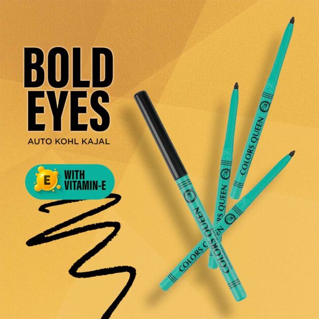 bold black kajal pencil creating defined smooth long lasting eye look