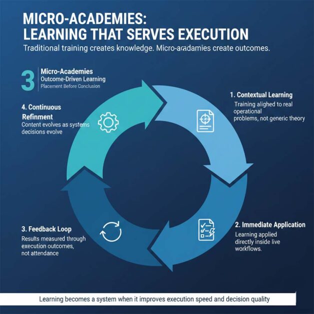 Circular execution learning system improving decision quality and operational efficiency