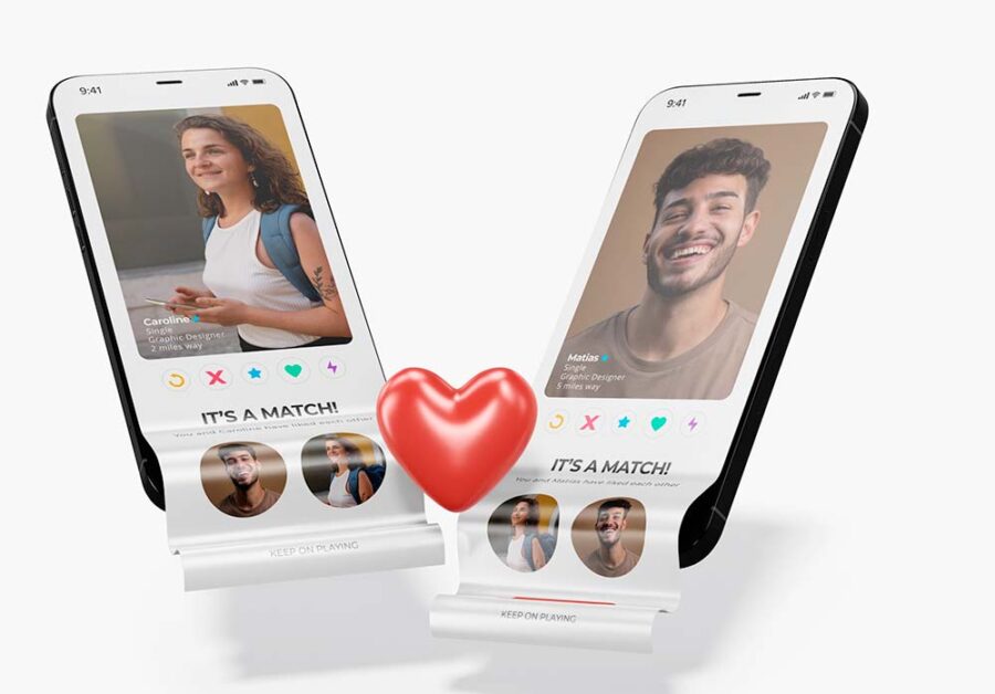 Dating app screens symbolising modern relationship matching culture