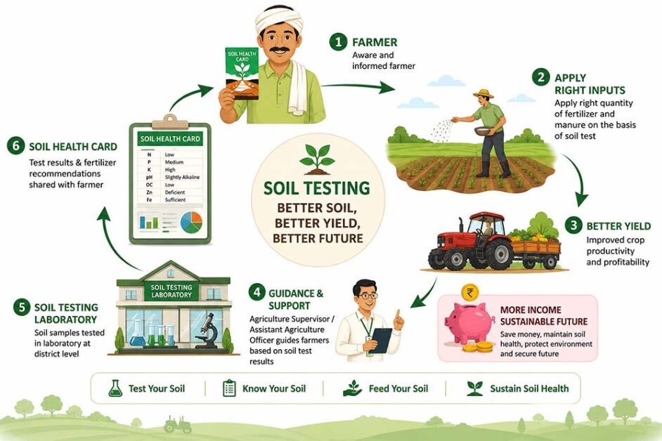 Infographic showing how soil testing supports better farming decisions