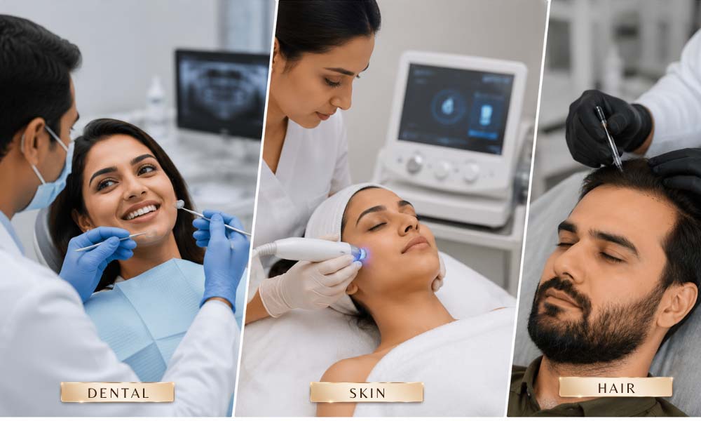 Integrated medical aesthetic clinic offering dental skin and hair care services