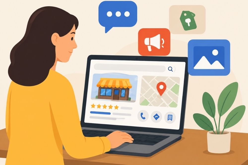 Google Business Profile local keyword strategy improving visibility in Google Search and Maps
