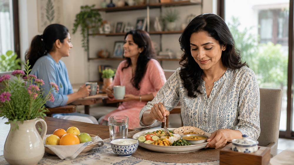 Indian women making healthy nutrition part of everyday life