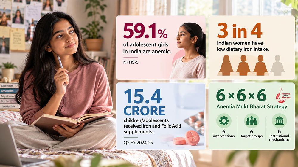Adolescent girls anaemia data and iron health statistics in India